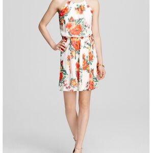 Joie White Halter Floral Dress